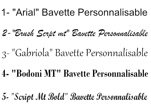 Bavette personnalisée
