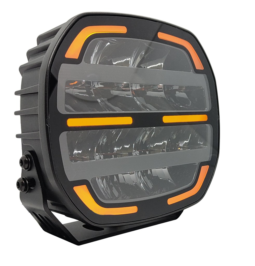 Feu de route Night Seeker 7" Blanc/Ambre