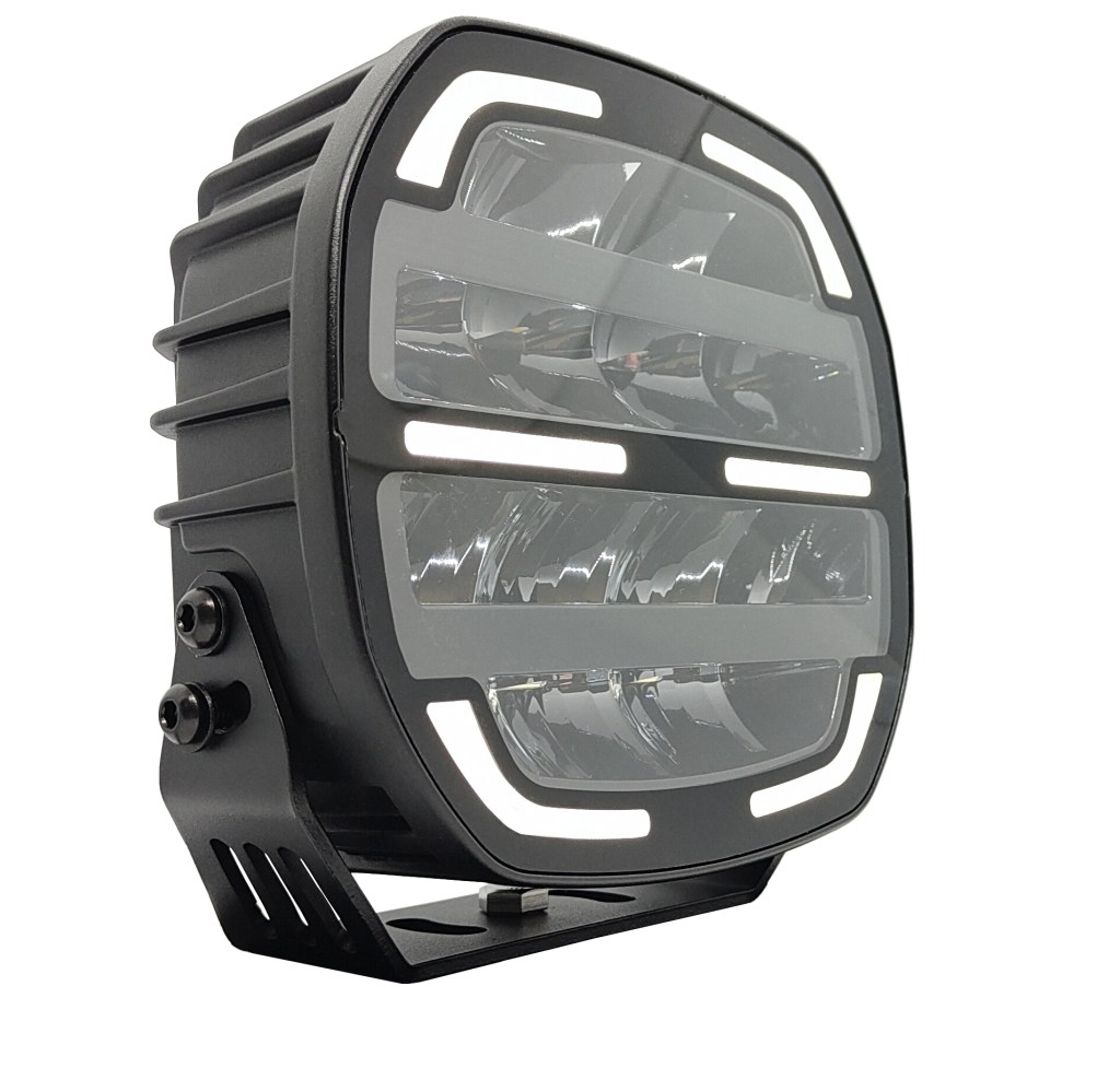 Feu de route Night Seeker 9" Blanc/Ambre