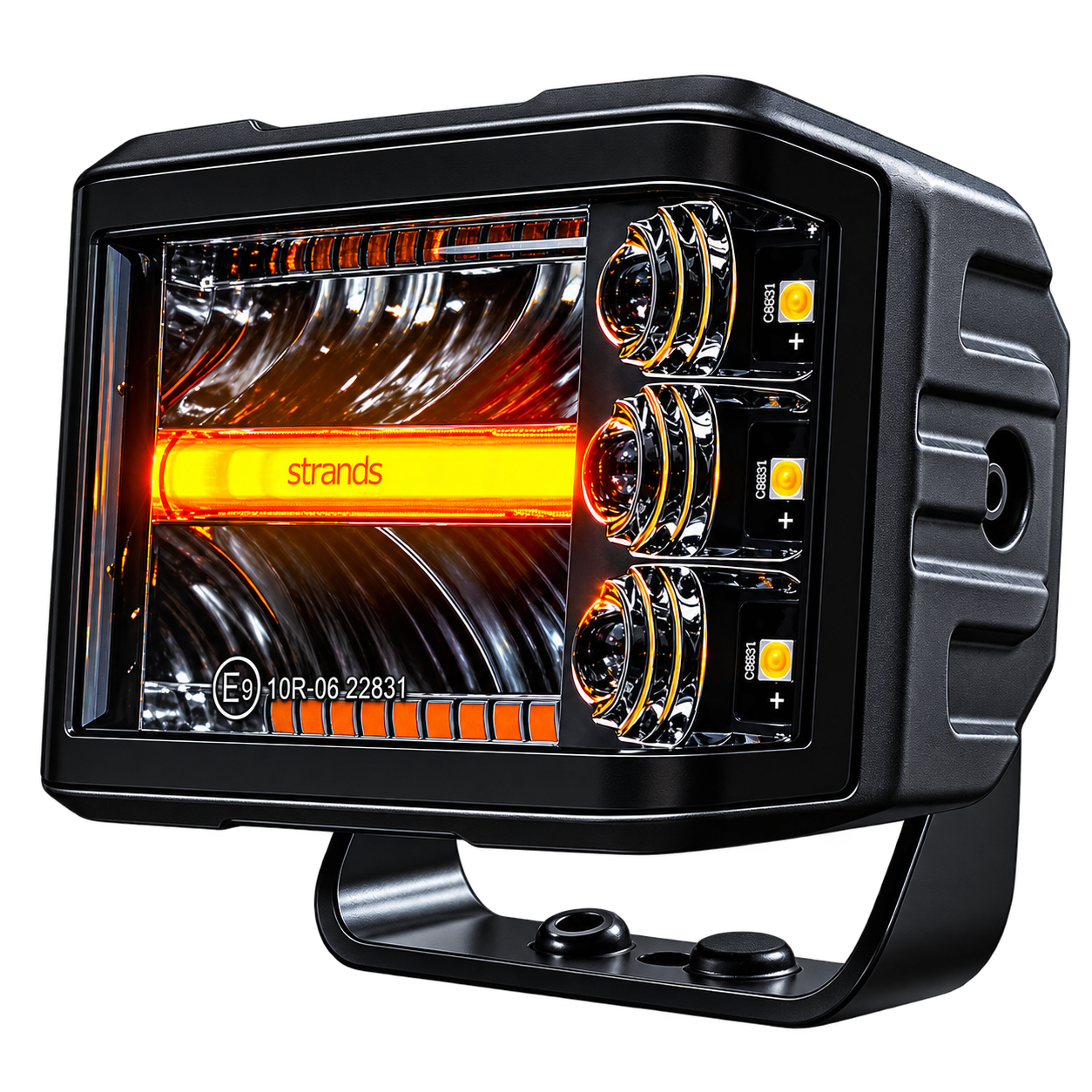Feu de travail Sibéria XP Rouge/Ambre 44W – Image 1